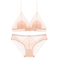 Elegant Wireless Comfortable Lace Sheer Bra & Panty Sets [BRPY0023]